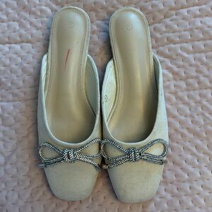 Rhinestone Bow Slides